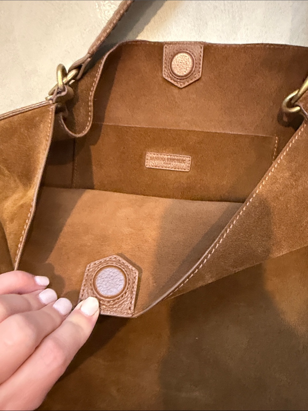 Banana Republic Suede Hobo Bag in Chestnut Brown - Picture 5 of 6